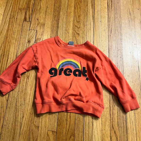 Next Sweatshirt Kids Toddler 3-4 Rainbow Orange Crew - Picture 1 of 4